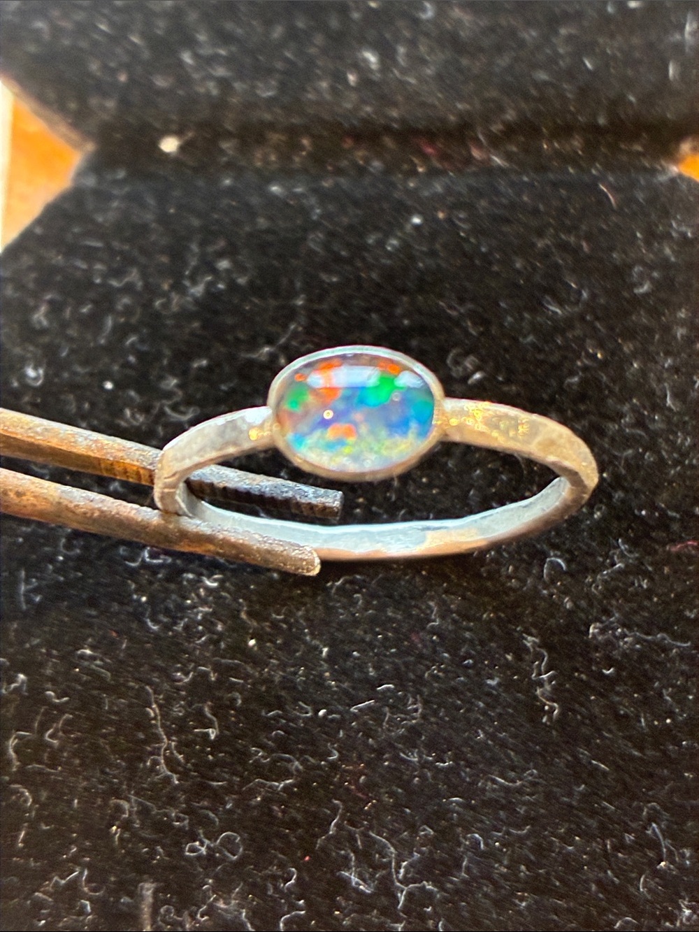 Opal and 925 Silver Ring